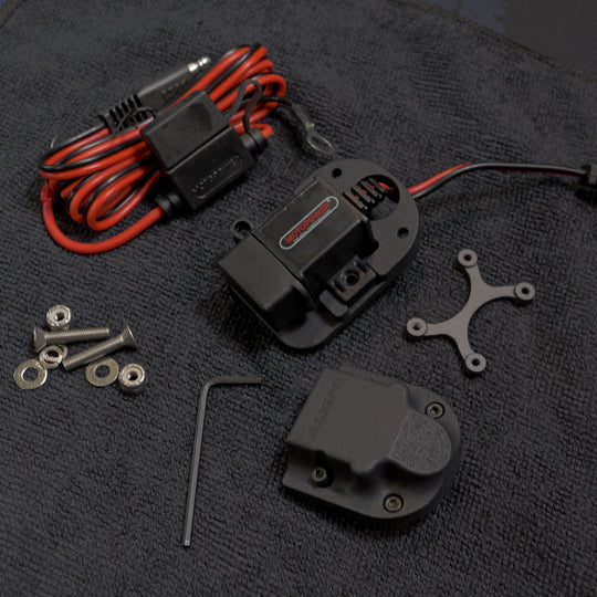 Mechanical components and wiring for USB outlet